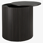 Черный приставной стол с местом для хранения Smart Textured Table варинант исполнения - 1 | Loft Concept в Москве