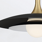 Подвесной светильник с плафоном в форме плоского купола и белой шарообразной лампой Eurofase варинант исполнения - 3 | Loft Concept в Москве