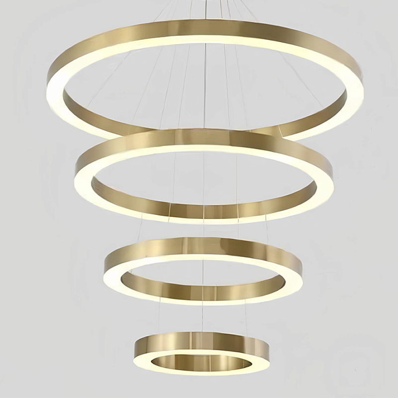 Люстра Light Ring Vertical Латунь Латунь в Москве | Loft Concept 