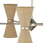 Люстра серебряного цвета с тканевыми абажурами Loft Rope Light варинант исполнения - 1 | Loft Concept в Москве