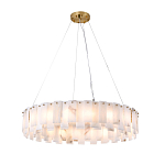 Люстра круглая декорированная натуральным камнем Stone Interior Accent варинант исполнения - 2 | Loft Concept в Москве