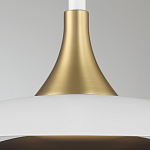 Подвесной светильник с плафоном в форме плоского купола и белой шарообразной лампой Eurofase варинант исполнения - 11 | Loft Concept в Москве