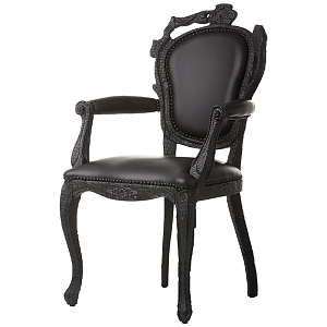 Дизайнерское Полукресло Moooi Smoke Dining Chair обугленный эффект