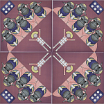 Плитка дизайнерская с узором Мангалоры варинант исполнения - 3 | Loft Concept в Москве