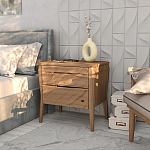 Тумба прикроватная из массива дуба с 2-мя ящиками Tasteful Furniture варинант исполнения - 3 | Loft Concept в Москве