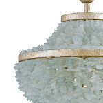 Подвесной светильник трёхъярусный с каскадом из стеклянных декоративных элементов Shining Sea Glass варинант исполнения - 1 | Loft Concept в Москве