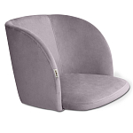 Барный стул со спинкой на 4-х деревянных ножках Сиреневый Велюр Ava Charm варинант исполнения - 2 | Loft Concept в Москве