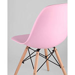 Пластиковый стул на ножках из массива бука Eames Pink варинант исполнения - 3 | Loft Concept в Москве
