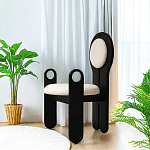 Стул черный из дерева с круглой спинкой Chair in Neoclassical Style варинант исполнения - 1 | Loft Concept в Москве