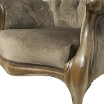 Кресло с мягкой обивкой из коричневого велюра на 4-х деревянных ножках Evelyn Classical Armchair варинант исполнения - 5 | Loft Concept в Москве