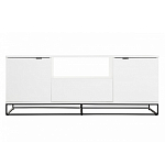 ТВ-тумба белая с  2-мя дверцами и ящиком Strict Lines варинант исполнения - 2 | Loft Concept в Москве