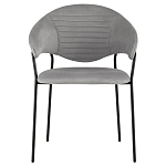 Серый стул с обивкой из искусственной замши Alexis варинант исполнения - 2 | Loft Concept в Москве