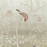 Обои ручная роспись Temple Newsam White Gold gilded silk варинант исполнения - 6 | Loft Concept в Москве