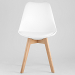 Стул с основой из пластика и мягким сиденьем Arvika White варинант исполнения - 2 | Loft Concept в Москве