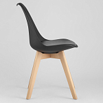 Стул с основой из пластика и мягким сиденьем Arvika Black варинант исполнения - 3 | Loft Concept в Москве