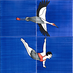 Плитка с узором Аист варинант исполнения - 1 | Loft Concept в Москве