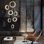 Подвесной светильник в форме кольца Cryptocrystalline Stone варинант исполнения - 5 | Loft Concept в Москве