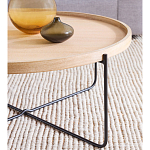 Журнальный стол с круглой деревянной столешницей Urban Style Space варинант исполнения - 3 | Loft Concept в Москве