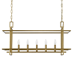 Подвесной светильник прямоугольный 5-ти ламповый Linear Kitchen Light варинант исполнения - 2 | Loft Concept в Москве