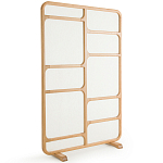 Ширма из массива дуба и ткани Arcuri Screen варинант исполнения - 1 | Loft Concept в Москве