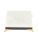 Подставка под шар квадратная из натуральных камней Змеевик Мрамор на ножках Natural Stone Sphere Stands варинант исполнения - 1 | Loft Concept в Москве