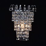 Бра настенное цвета хром с прозрачными квадратными хрустальными подвесками Crystal Regena варинант исполнения - 2 | Loft Concept в Москве