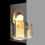 Встраиваемый в стену гипсовый светильник под покраску с арками и рельефными колоннами Antiquity Athena варинант исполнения - 1 | Loft Concept в Москве