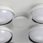 Потолочный светильник овальной формы белого цвета с 7-ю лампами Lunar Pebbles варинант исполнения - 11 | Loft Concept в Москве