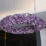 Люстра кргулая из фиолетового хрустального камня Purple Diamond варинант исполнения - 3 | Loft Concept в Москве