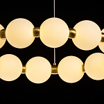 Люстра круглая с матовыми белыми шарами PEARLS Suspension варинант исполнения - 7 | Loft Concept в Москве