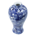 Ваза из фарфора сине-белого цвета Blue & White Ornament  варинант исполнения - 1 | Loft Concept в Москве