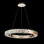 Люстра золотая в форме кольца с мозаичным хрустальным оформлением Sparks of Crystal варинант исполнения - 3 | Loft Concept в Москве