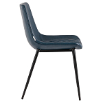 Стул с обивкой из экокожи темно-синего цвета RHOMBUSES UPHOLSTERY варинант исполнения - 5 | Loft Concept в Москве