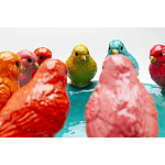 Декоративное дизайнерское блюдо разноцветные попугаи  варинант исполнения - 3 | Loft Concept в Москве