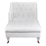 Кушетка белая с мягкой обивкой из велюра Michael Couch варинант исполнения - 4 | Loft Concept в Москве