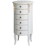 Круглый небольшой комод в стиле прованс с 6-ю ящиками Montmartre Provence Chest of Drawers варинант исполнения - 1 | Loft Concept в Москве