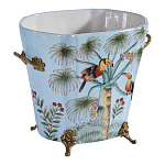 Кашпо из голубого фарфора с бронзовыми элементами Blue Garden варинант исполнения - 3 | Loft Concept в Москве