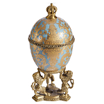 Шкатулка на величественных львах из фарфора с бронзовыми элементами Eden Garden варинант исполнения - 1 | Loft Concept в Москве