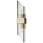 Бра с декором в виде хрустальных трубочек Nembus Brass Glass Wall Lamp варинант исполнения - 1 | Loft Concept в Москве
