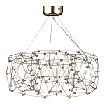 Люстра с тонкой металлической конструкцией цвета золото Quasar варинант исполнения - 3 | Loft Concept в Москве