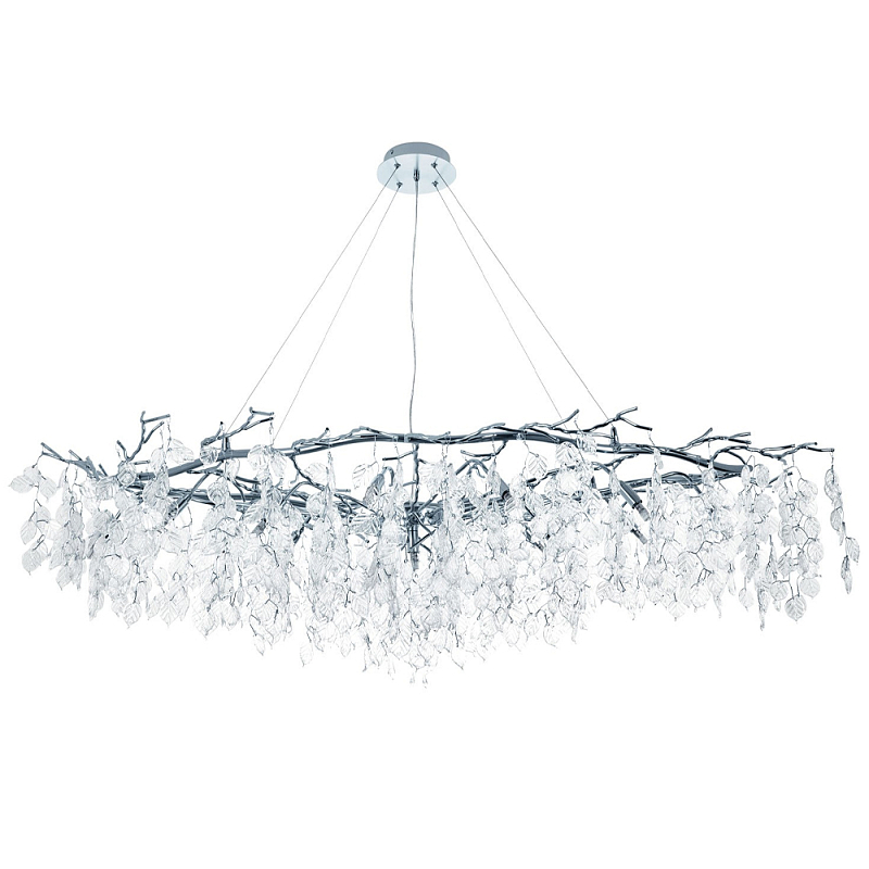        Fairytree Leaves Linear Silver Chandelier     | Loft Concept 