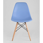 Пластиковый стул на ножках из массива бука Eames Blue варинант исполнения - 4 | Loft Concept в Москве