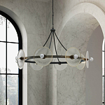 Люстра круглая с литыми стеклянными дисками Olympe Glass Chandelier варинант исполнения - 5 | Loft Concept в Москве