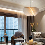 Подвесной светильник с белыми изящными декоративными лепестками Volumetric Petal Lamp варинант исполнения - 4 | Loft Concept в Москве