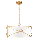 Люстра в форме цилиндра с белым тканевым абажуром Simple Knot варинант исполнения - 1 | Loft Concept в Москве