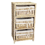 Стеллаж для детской с плетенным выдвижными корзинами Bow варинант исполнения - 1 | Loft Concept в Москве