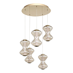 Люстра светодиодная с стеклянными волнообразными плафонами Amphora of Light варинант исполнения - 3 | Loft Concept в Москве