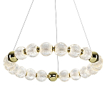 Люстра подвесная кольцевая с прозрачными рифлеными шарообразными плафонами Crystal Globule варинант исполнения - 1 | Loft Concept в Москве