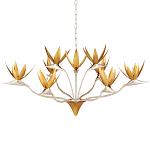 Люстра с плафонами в виде цветов Golden Bird of Paradise варинант исполнения - 4 | Loft Concept в Москве