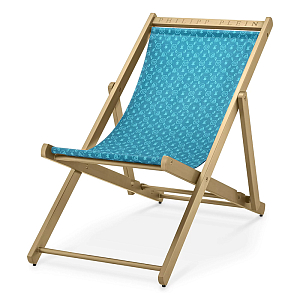 Кресло Philipp Plein Deck Chair Голубое